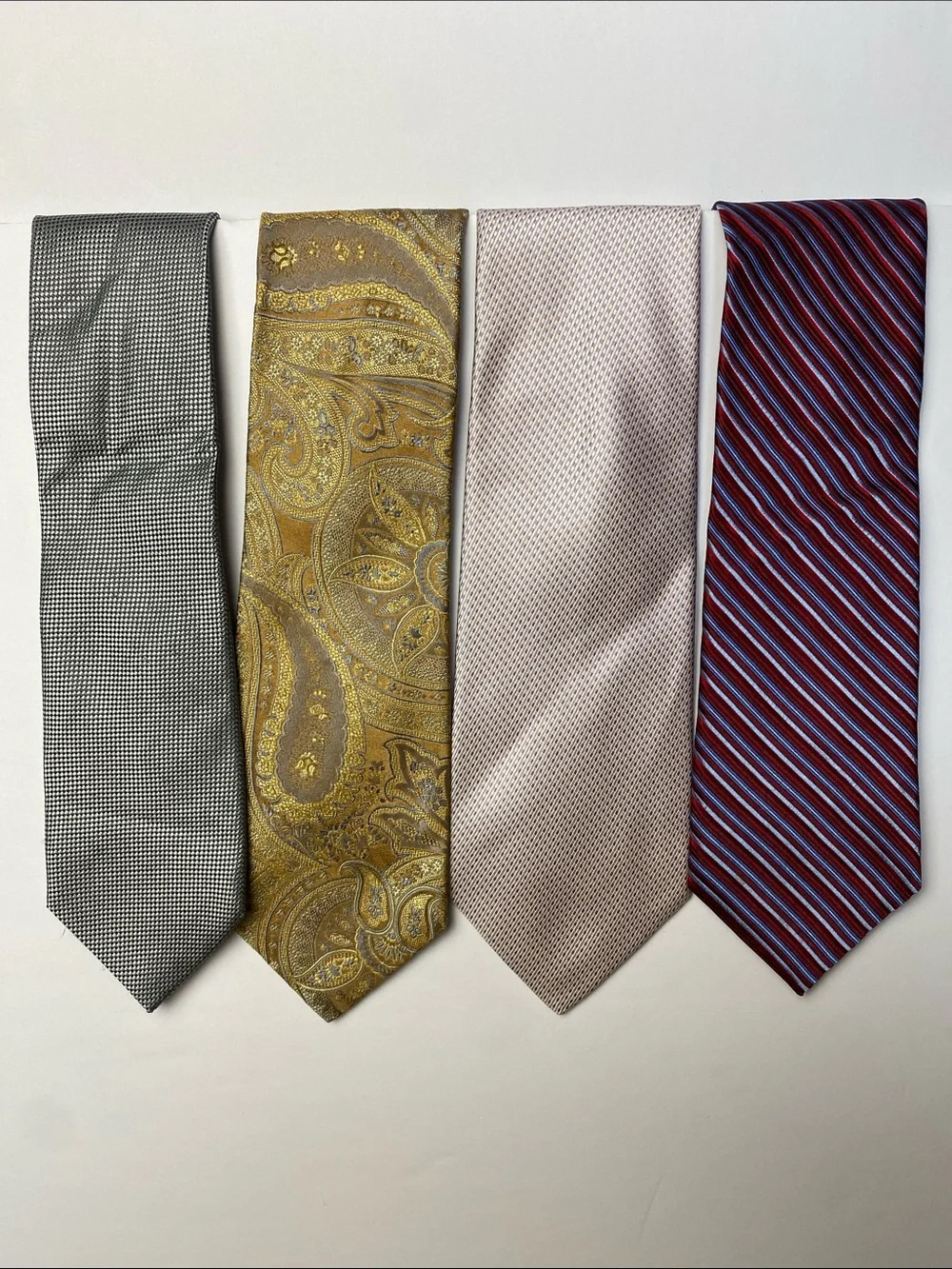 Daniel Cremieux Men's Silk Tie Lot/Bundle - Gold, Gray, Purple, Red Striped